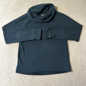 Old Navy Kids Girls Sweater Size L 10/12 Green Cowl Neck Fleece Long Sleeve - Picture 1 of 5