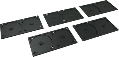 (5) CD2R42BK 2 Disc Capacity Black CD DVD Glue In Longbox Replacement Tray - Image 1 of 2