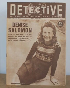 Wer? Detektiv Nr. 94 Verschiedene Fakten 1947 Denise Salomon Opfer einer Entführung - Bild 1 von 4