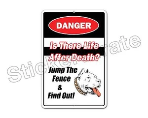 *Alluminio* Is There Life After Death Jump Fence8" x 12" Insegna Novità Metallo NS - Foto 1 di 2