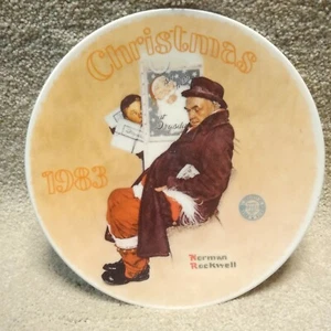 KNOWLES NORMAN ROCKWELL CHRISTMAS 1983 LIMITED EDITION COLLECTOR'S PLATE - Picture 1 of 4