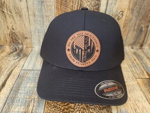 We Are Not DESCENDED OF FEARFUL MEN 2A Flexfit Hat Unisex NEW Leather Patch S/m - Picture 1 of 2