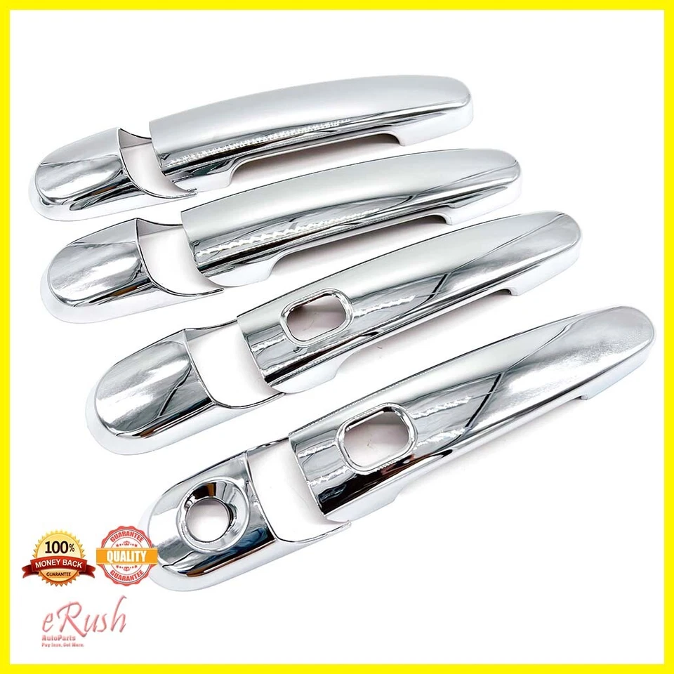 CUBIERTAS DE MANIJA DE PUERTA TRIPLE CROMADAS CON 2 BOTONES INTELIGENTES PARA FORD TAURUS 2010-2019 Foto 1 de 1