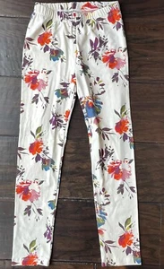 GAP KIDS Ivory Autumnal Colorful Floral Legging Pants Girls Size XS 4-5 Years - Picture 1 of 3