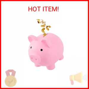 Large Piggy Banks, Cute Plastic Pig Money Box, Piggy Bank for Girls and Boys, Un - Picture 1 of 2