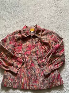 Ruby Rd. Women Sheer Tie Dye Long Sleeve Full Zip Jacket Multicolor Size 10 - Picture 1 of 11