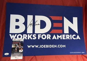 PRESIDENT JOE BIDEN SIGNED 13x19 CAMPAIGN PLACARD /SIGN WITH JSA COA! RARE!! vv - Picture 1 of 4