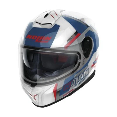 Full-Face Helmet Nolan N80-8 WANTED N-COM METAL WHITE (RED - BLUE - SILVER) Foto 1 de 2