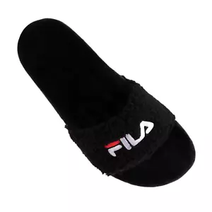 Fila Damen Fuzzy Drifter Pantolette Sandale schwarz-rot-weiß Größe 7, 8, 9, 10, neu - Bild 1 von 5