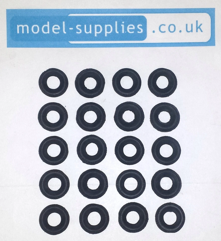 Dinky 15mm Black Fine Treaded Reproduction Tyres fits 30 & 39 Series, 151 etc - Image 1 of 1