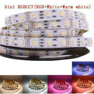5M 4in1 5in1 RGB+CCT LED Strip 5050 5Color in 1chip CW+RGB+WW RGBW RGBWW 12V 24V - Picture 1 of 14