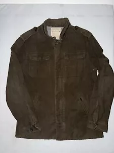 Rare John Varvatos X Converse Collab Linen Blend Brown Military Field Jacket XL - Picture 1 of 7