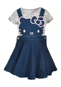 Sanrio Hello Kitty Denim Jean Dress Size 5, New - Picture 1 of 10
