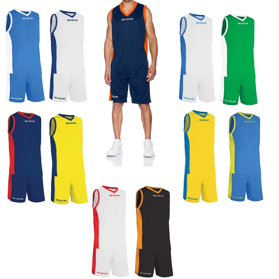 Pantaloncino Canotta Completo basket uomo Givova kit Power tempo libero  - Immagine 1 di 1