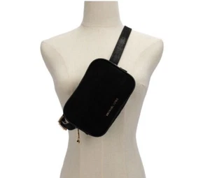 Michael Kors MK Croc-Embossed Belt Bag Funny Pack Suede Exterior Womens Size S/M - Picture 1 of 16