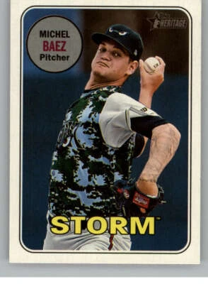 2018 Topps Heritage Minor League #210 Michel Baez Lake Elsinore Storm SP - Image 1 of 2