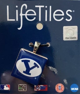 BYU COUGARS Y LOGO TILE CHARM LifeTiles Brigham Young jewelry New - Picture 1 of 2