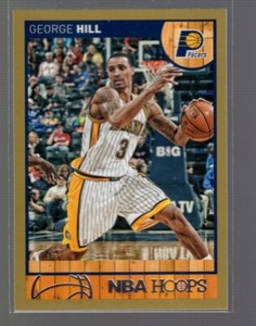 2013-14 Panini Hoops Gold #74 George Hill - Indiana Pacers