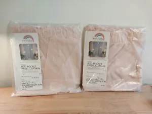 2 Vintage Sears Diane VonFurstenberg Rod Panels 72”x 12” Voile Canyon Dust - Picture 1 of 4