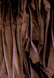 French (Brown) 4 WAY Spandex Stretch Velvet Fabric By The Yard//Smooth Back - Picture 1 of 7