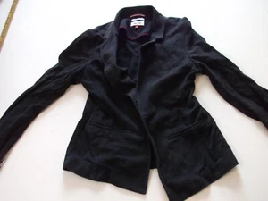 Girls Tommy Hilfiger Blazer casual cotton mix black 16" pit to pit - Picture 1 of 8