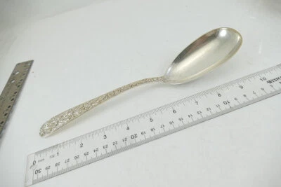 S Kirk Coin Silver Repousse Huge Serving Spoon  RARE   EUC - Image 1 of 4