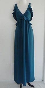 French Connection Maxi Dress Sleeveless Ruffle Empire Waist 100% Silk Size 0 - Picture 1 of 8