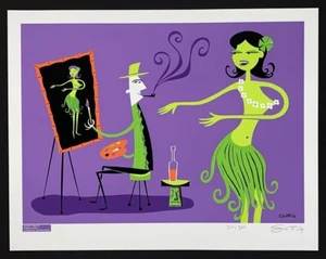 Leeteg Tribute SHAG PRINT 1999 Silkscreen Serigraph Unframed Signed Numbered - Picture 1 of 1