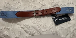 Vineyard Vines bestickt Symbol Canvas Club Gürtel blau Neu mit Etikett Größe 30 - Bild 1 von 12
