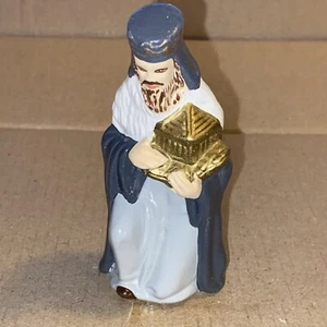 Vtg Kneeling Malachi Wise Man For Nativity 4” Replacement Gray - Picture 1 of 3