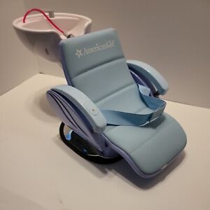 American Girl Doll Spa Chair Beauty Salon Hair Washing Sink 2014 WORKS! TESTED