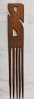 SARAMACCA MAROON HANDCARVED ACCESSORY WOOD COMB HAIRPICK AFRO AMERICAN SURINAME