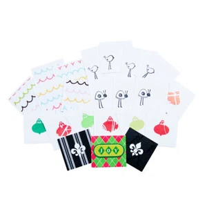Mini tarjetas cuadradas de papel de 2" en blanco a/desde plegables hechas a mano etiquetas de regalo navideño - Imagen 1 de 2