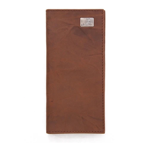Alabama Crimson Tide Bama Leather Wallet Brown Checkbook Wallet Cover