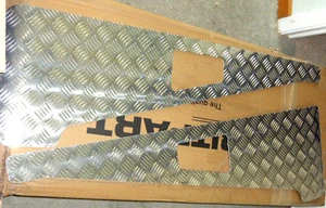 Land Rover Defender 90 or 110 OE Checker Plate Hood Protectors Brand New - Picture 1 of 2