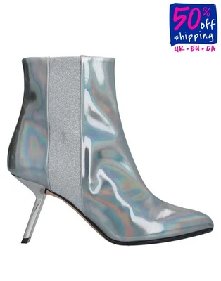 RRP€695 ALCHIMIA DI BALLIN Leather Ankle Boots US6 UK3 EU36 Iridescent Glitter - Image 1 of 4