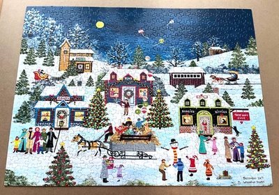 Jane Wooster Scott CHRISTMAS Puzzle DECEMBER 24th 550 pc Complete w/ poster RARE - Image 1 of 4