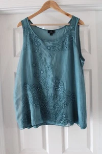 Neu mit Etikett Curations besticktes Top blau neu mit Etikett - Bild 1 von 7