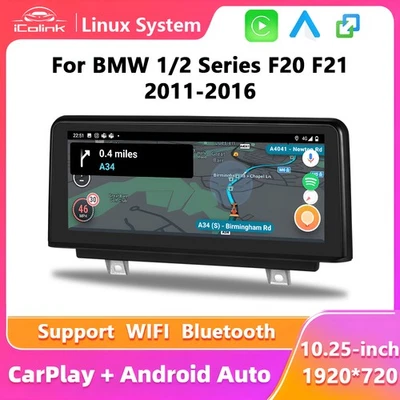 10,25'' Linux CarPlay Android Auto TouchScreen WIFI Für BMW 1 2er F20 F21 NBT - Bild 1 von 4