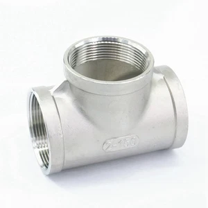 1 Pcs, 2" 150 Female NPT Tee Cast 304 Stainless Steel Pipe Fitting - Picture 1 of 13