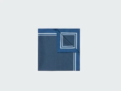 New INDOCHINO Men’s Royal Blue Pocket Square Handkerchief 100% Silk - Image 1 of 3