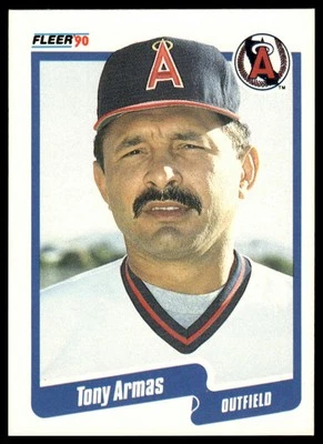 Tony Armas 1990 Fleer #126 California Angels - Image 1 of 2