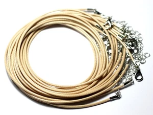 1pc - Appret Accessoire Collier Tour de Cou Coton ciré crème ivoire et Acier 304 - Foto 1 di 1