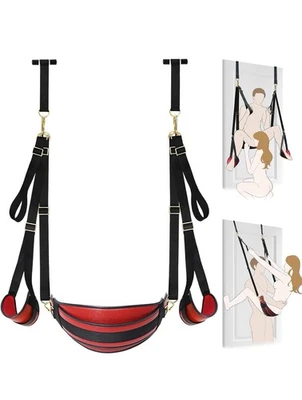 Bondage Door Sex Swing with Wrist & Thigh Straps for Couples Wild Sex Position - Image 1 of 4