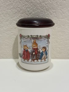 Villeroy & Boch Foxwood Tales Winterszene Vorratsdose mit Holzdeckel, selten 1994 - Bild 1 von 8