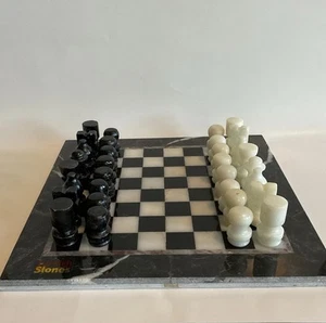 Marble Chess Set 10x10 Handmade - Picture 1 of 8
