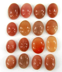 178.40 Ct Natural Moonstone Loose Gemstone 15-20 mm Cabochon 16 Pcs Lot - 61535 - Picture 1 of 2