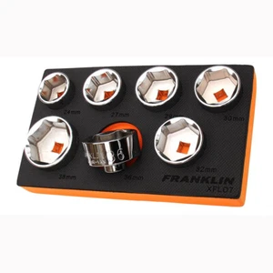 3/8" Drive Low Profile Filter Socket Set 7 Pcs Franklin Tools XFLO7 - Picture 1 of 1