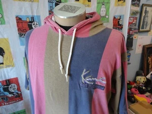 Felpa con cappuccio vintage anni 90 Karl Kani Jeans RARA a righe XL - Foto 1 di 6