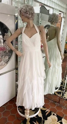 Maxi Vestido Formal Galina Cuello Halter Marfil Talla 16W Foto 1 de 4